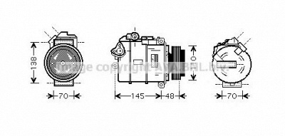 AVA QUALITY COOLING bwk348 -  Компрессор, кондиционер
